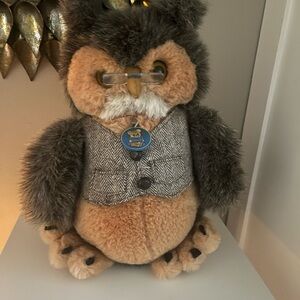 Vintage Dakin Plush Owl with glasses